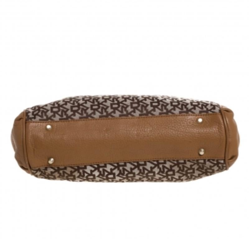 Bolso de lona y piel Dkny Beige/Tán Signature en venta 1