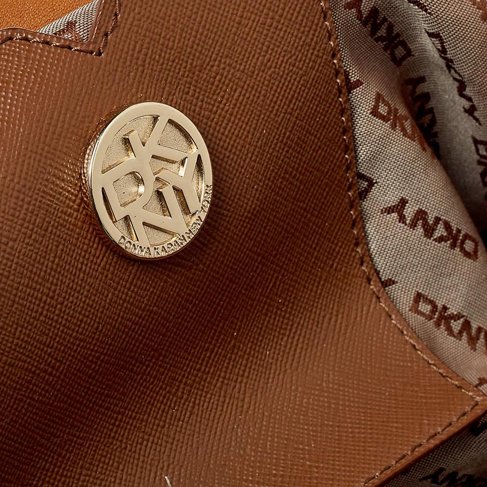 Dkny Beige/Tan Signature Canvas and Leather Tote 3