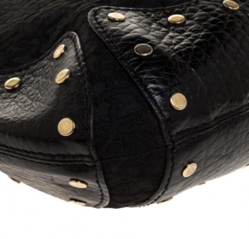Donna Borsa a tracolla in tela e pelle nera Dkny in vendita