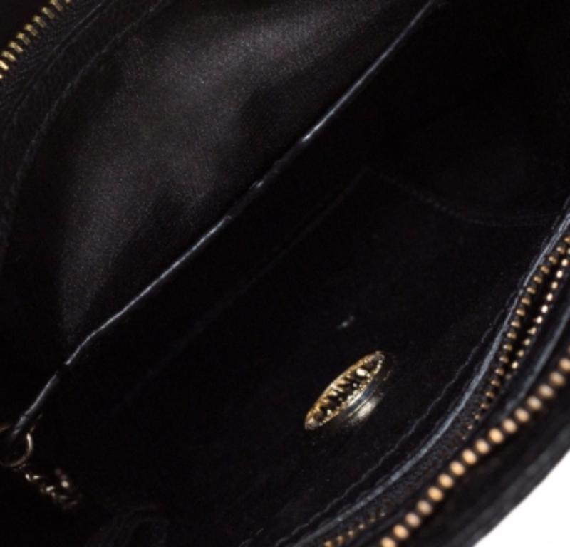 Borsa a tracolla in tela e pelle nera Dkny in vendita 2