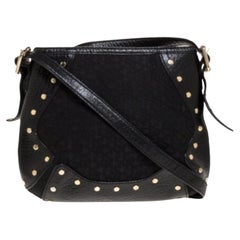 Dkny Black Canvas and Leather Crossbody Bag