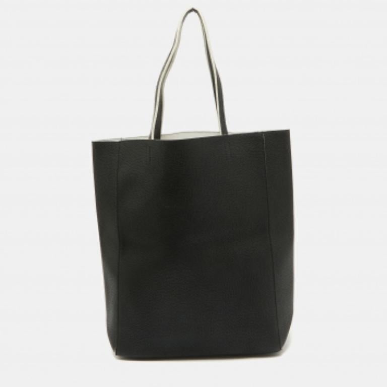 DKNY Tote in pelle nera con logo in rilievo In condizioni buone in vendita a Dubai, Al Qouz 2