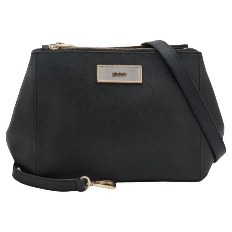DKNY Black Leather Shoulder Bag