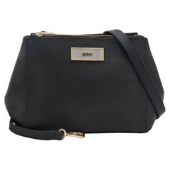 DKNY Black Leather Shoulder Bag