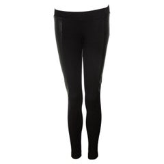 DKNY, Black legging with leather details