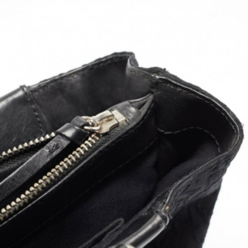 DKNY Tote in tela e pelle con monogramma nero in vendita 1