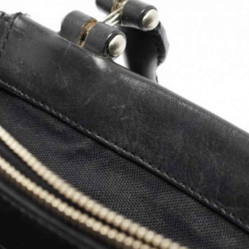 DKNY Tote in tela e pelle con monogramma nero in vendita 2