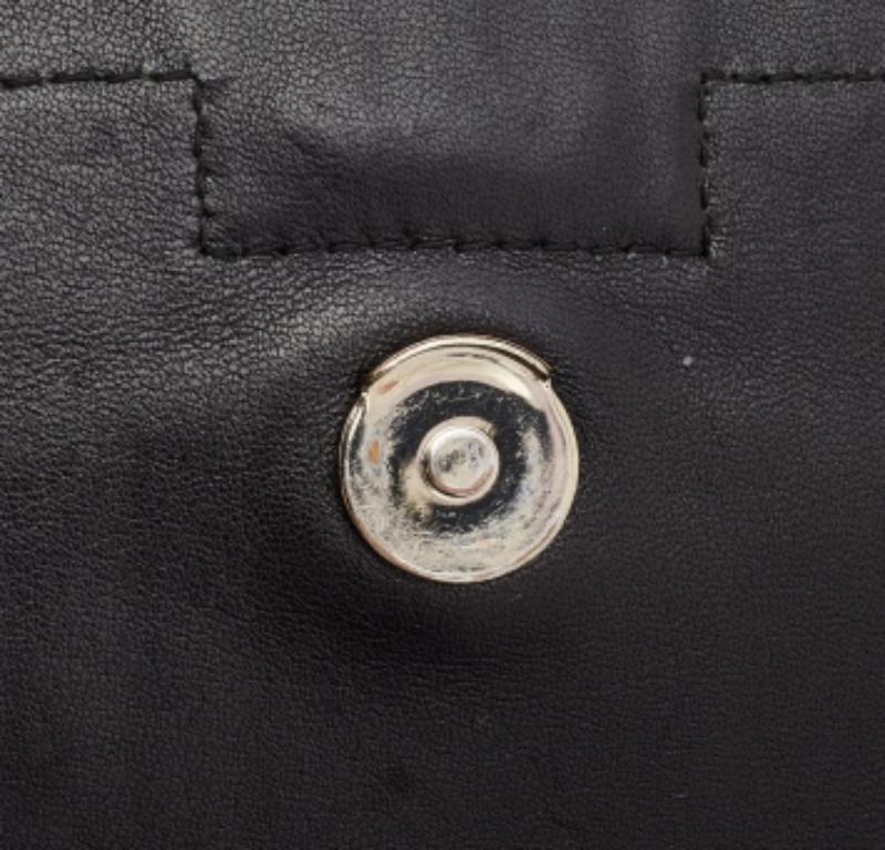 DKNY Black Quilted Leather Gansevoort Flap Top Handle Bag For Sale 4