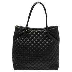Used Dkny Black Quilted Leather Tote