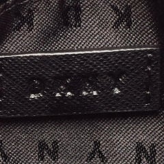 DKNY Black Saffiano Leather Cosmetic Pouch