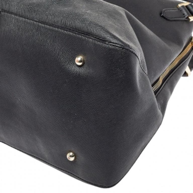 DKNY Black Saffiano Leather Double Zip Tote For Sale 2