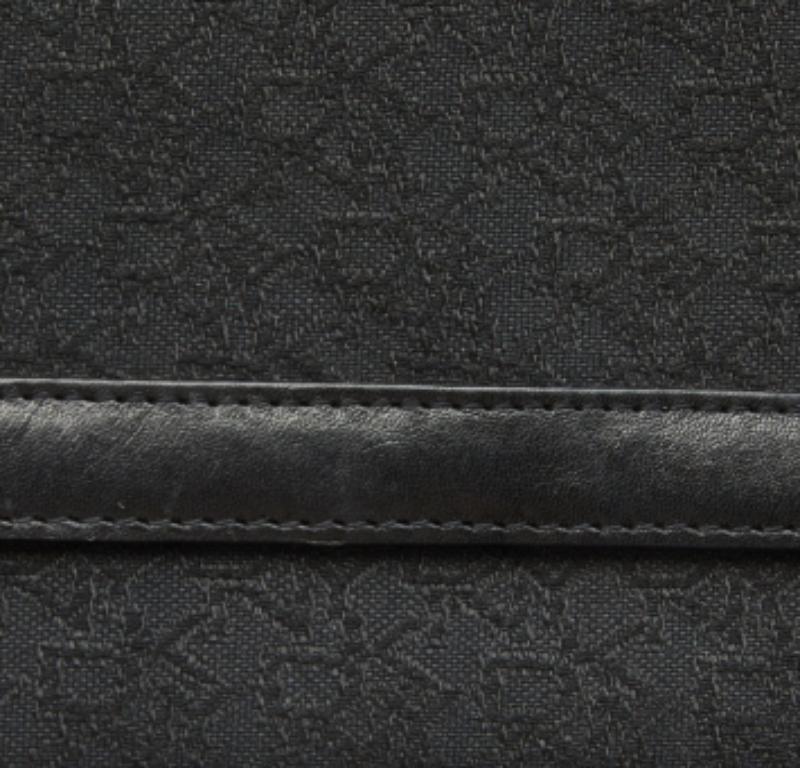 Women's DKNY Black Signature Canvas and Leather Continental Wallet For Sale