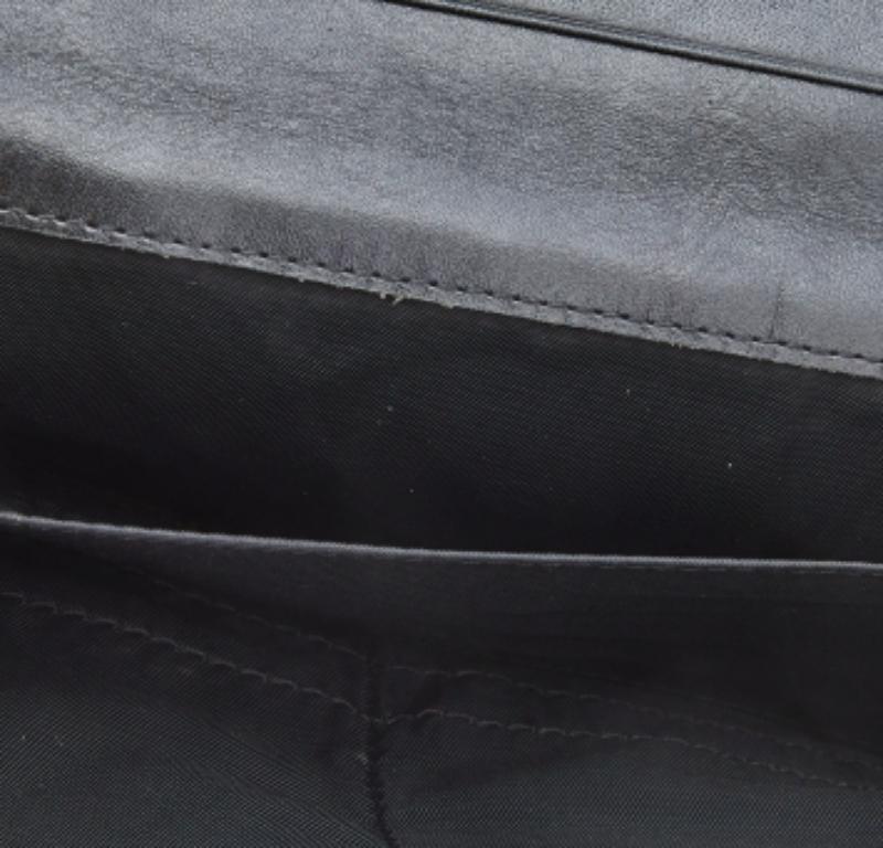 DKNY Black Signature Canvas and Leather Continental Wallet For Sale 3