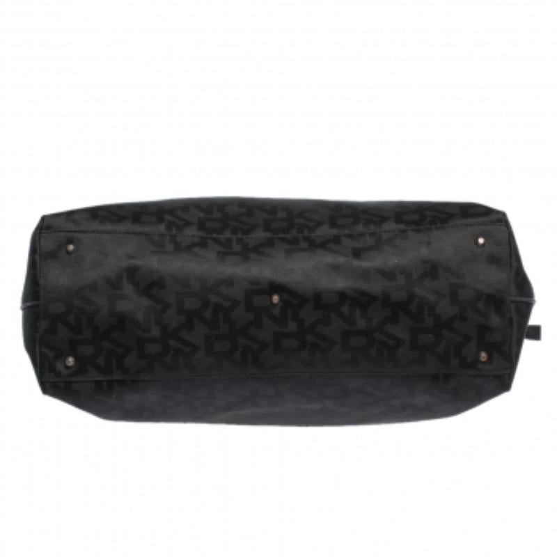 Bolso de lona negro DKNY Signature en venta 5