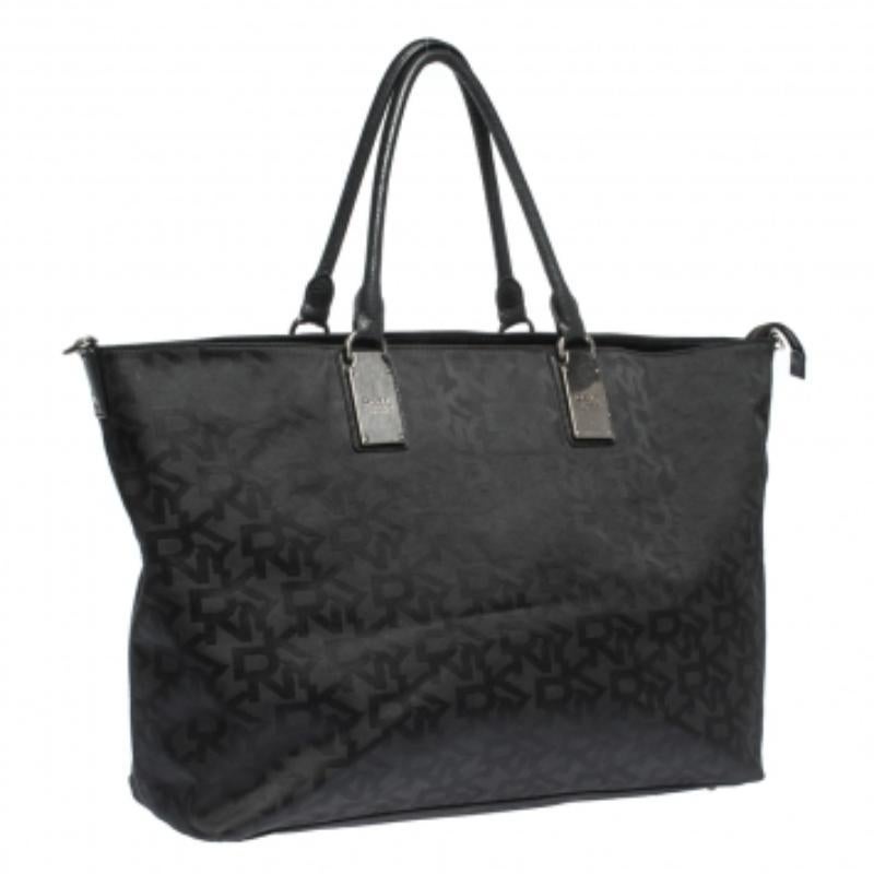 Bolso de lona negro DKNY Signature en venta 2
