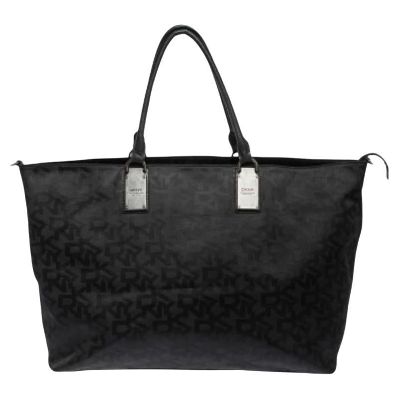 DKNY Black Signature Canvas Tote