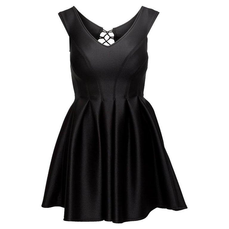 DKNY Black Sleeveless Neoprene Dress For Sale at 1stDibs