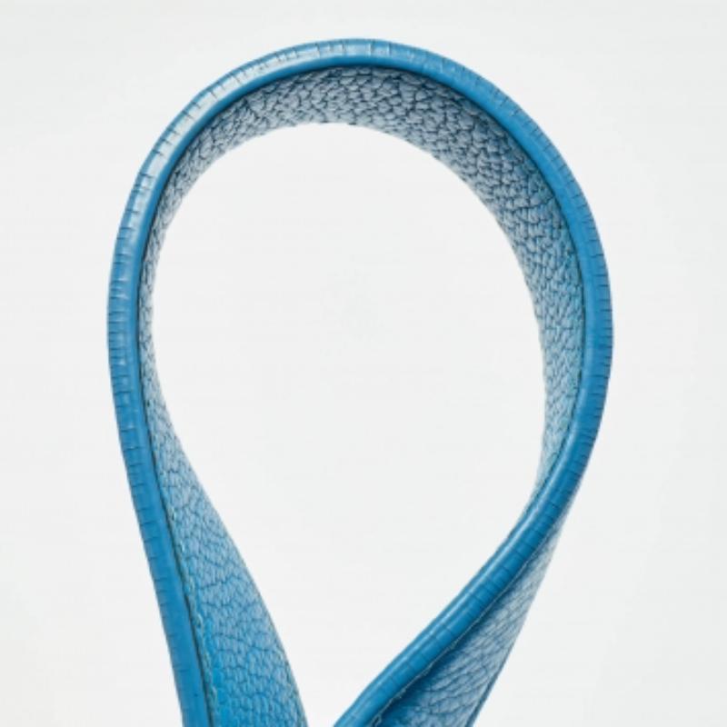 DKNY Blaue Leder-Handtasche im Zustand „Relativ gut“ im Angebot in Dubai, Al Qouz 2