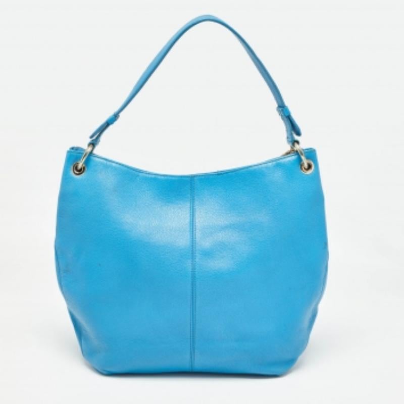 DKNY Blaue Leder-Handtasche Damen im Angebot