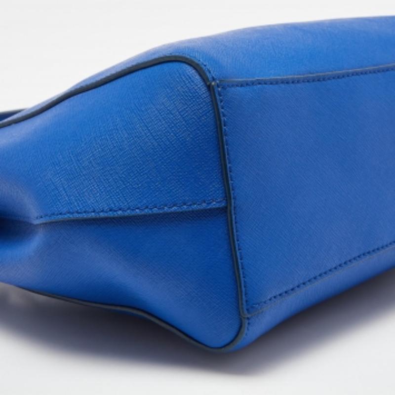 DKNY Blau Leder Julius MD Zip Tote im Angebot 2