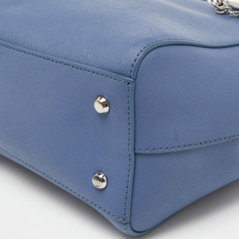 DKNY Blau Leder Julius MD Zip Tote im Angebot 2
