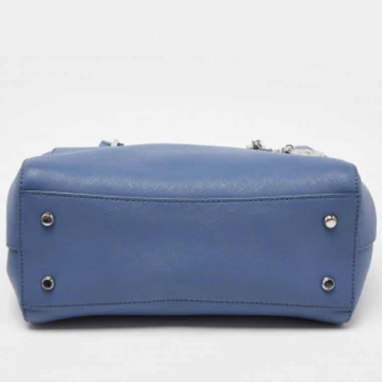 DKNY Blau Leder Julius MD Zip Tote im Angebot 4