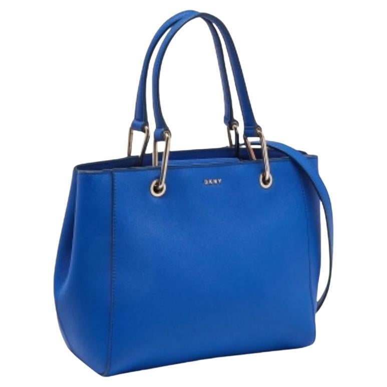 DKNY Blau Leder Julius MD Zip Tote
