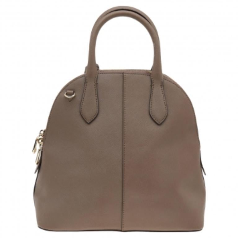 Satchel con cremallera DKNY de piel marrón en Bueno estado para la venta en Dubai, Al Qouz 2