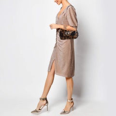 DKNY Brown Leopard Print Calf Hair and Leather Shoulder Bag