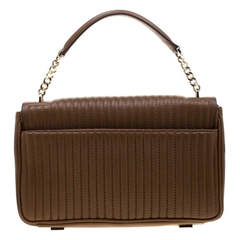 DKNY Brown Quilted Leather Gansevoort Crossbody Bag For Sale at 1stdibs