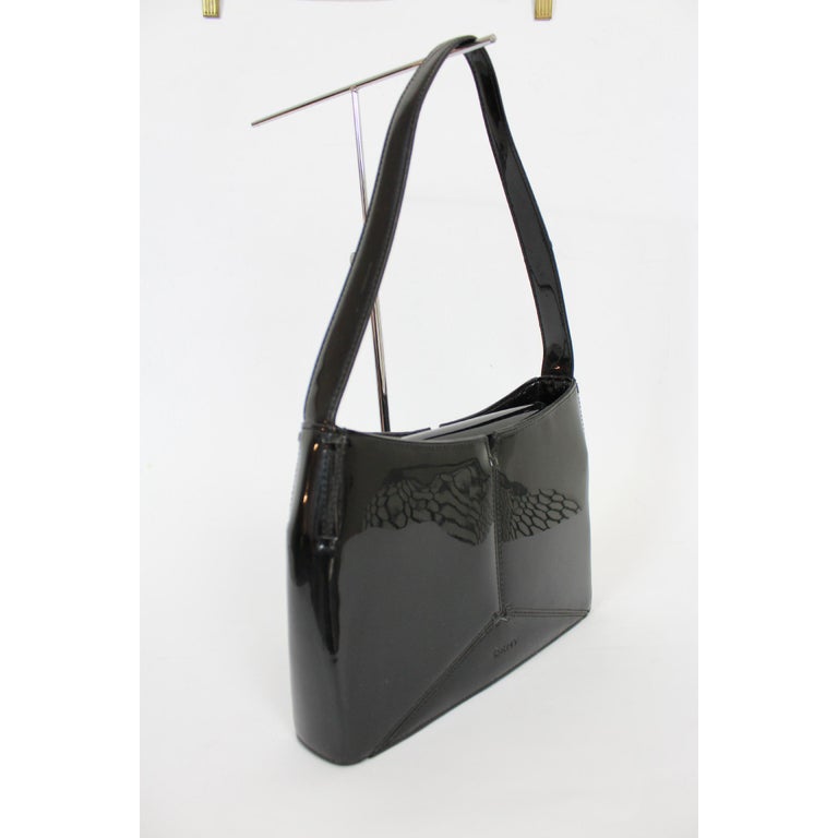 Donna Karan DKNY Signature Canvas Black Leather Hobo Shoulder bag
