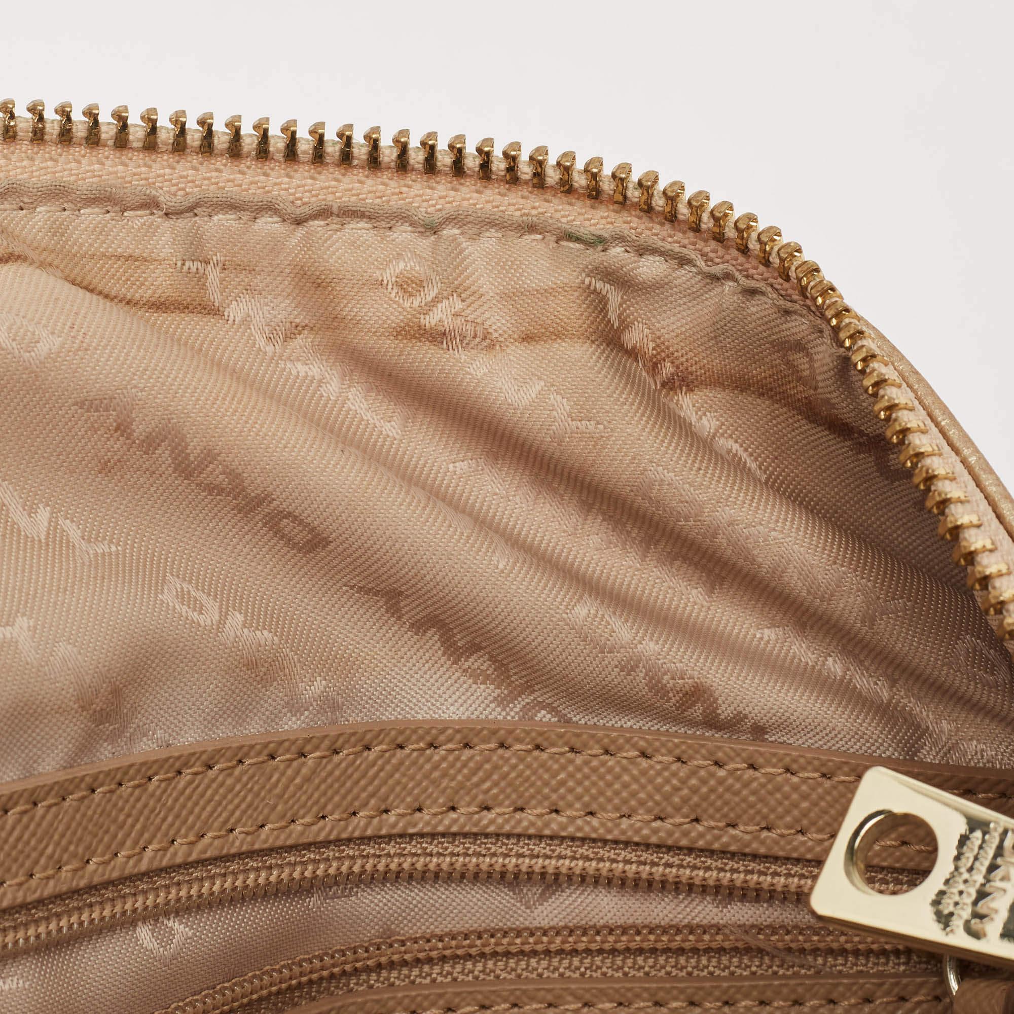 DKNY Gold Leather Metal Detail Tote 4