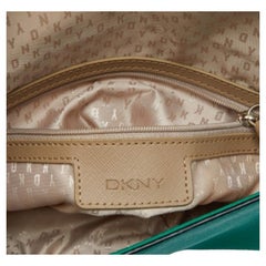 DKNY Green Leather Bryant Flap Crossbody Bag