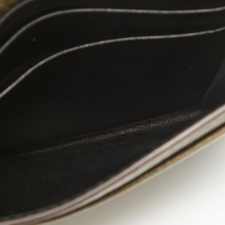 DKNY Olivgrünes Leder Portemonnaie mit Klappe Damen