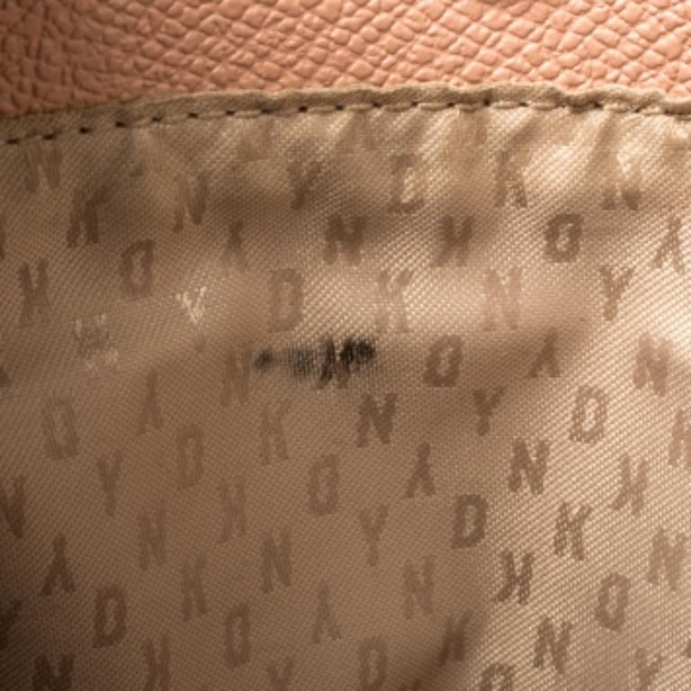 Women's DKNY Pink Grained Leather Tote For Sale