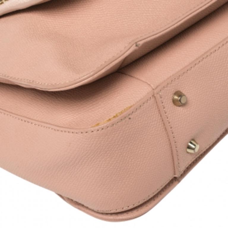 DKNY Pink Grained Leather Tote For Sale 3