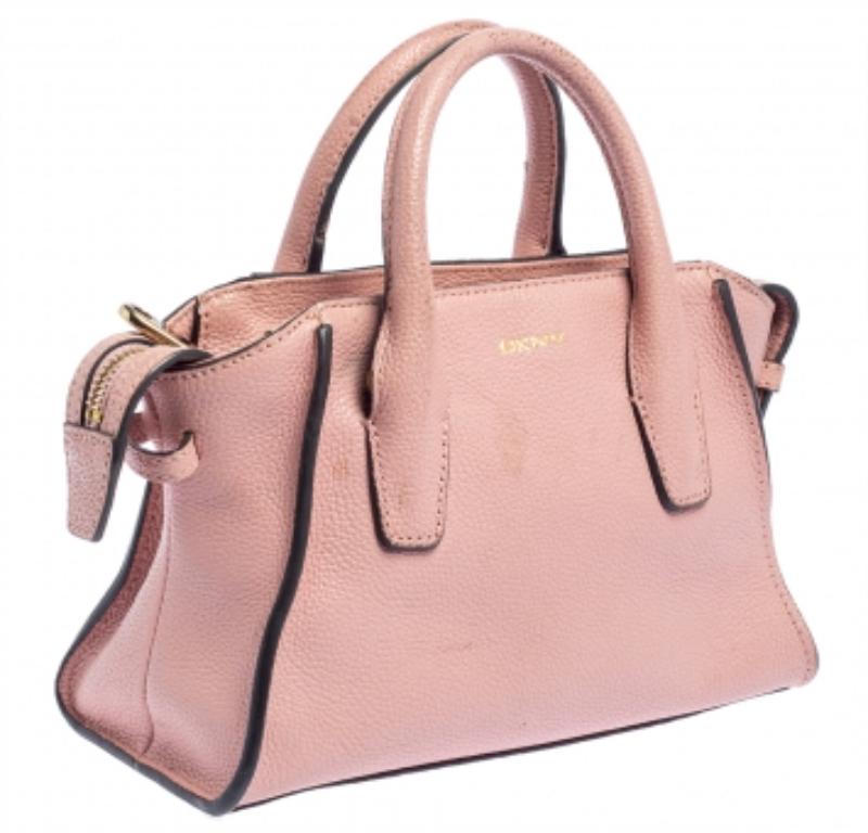 DKNY Pink Leather Chelsea Satchel For Sale 1