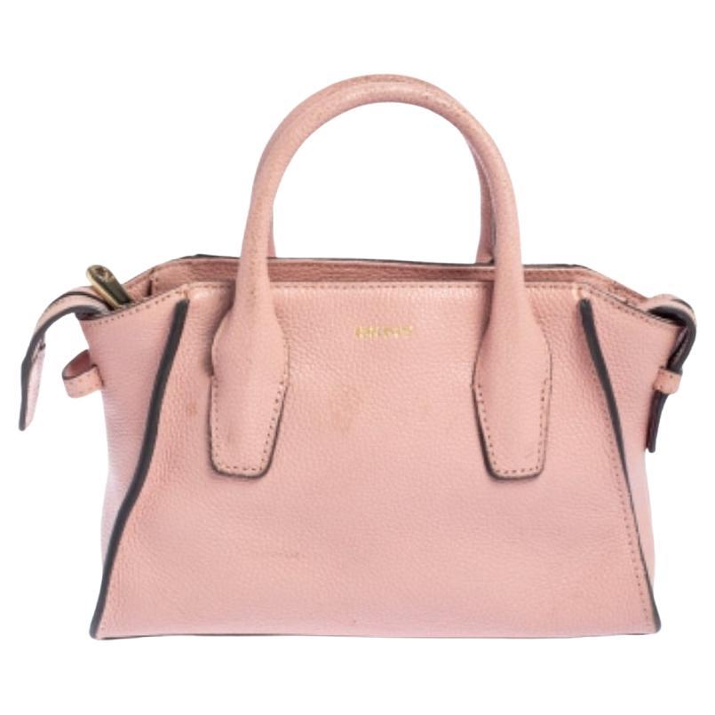 DKNY Pink Leather Chelsea Satchel For Sale