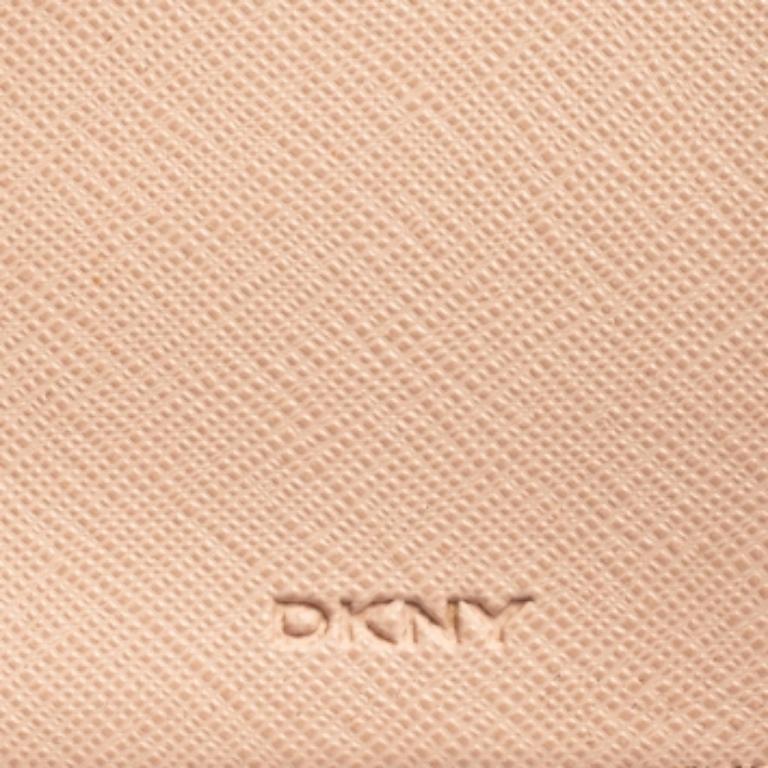 Dkny Pink Saffiano Leather Envelope Flap Wallet 5