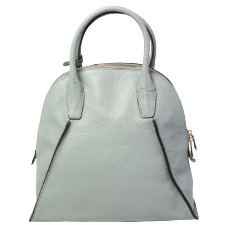 DKNY - Cartable à dôme en cuir bleu poudré