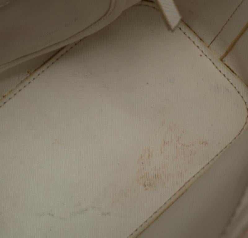 Dkny White Patent Leather Chain Tote For Sale 5