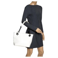 Dkny White Patent Leather Chain Tote