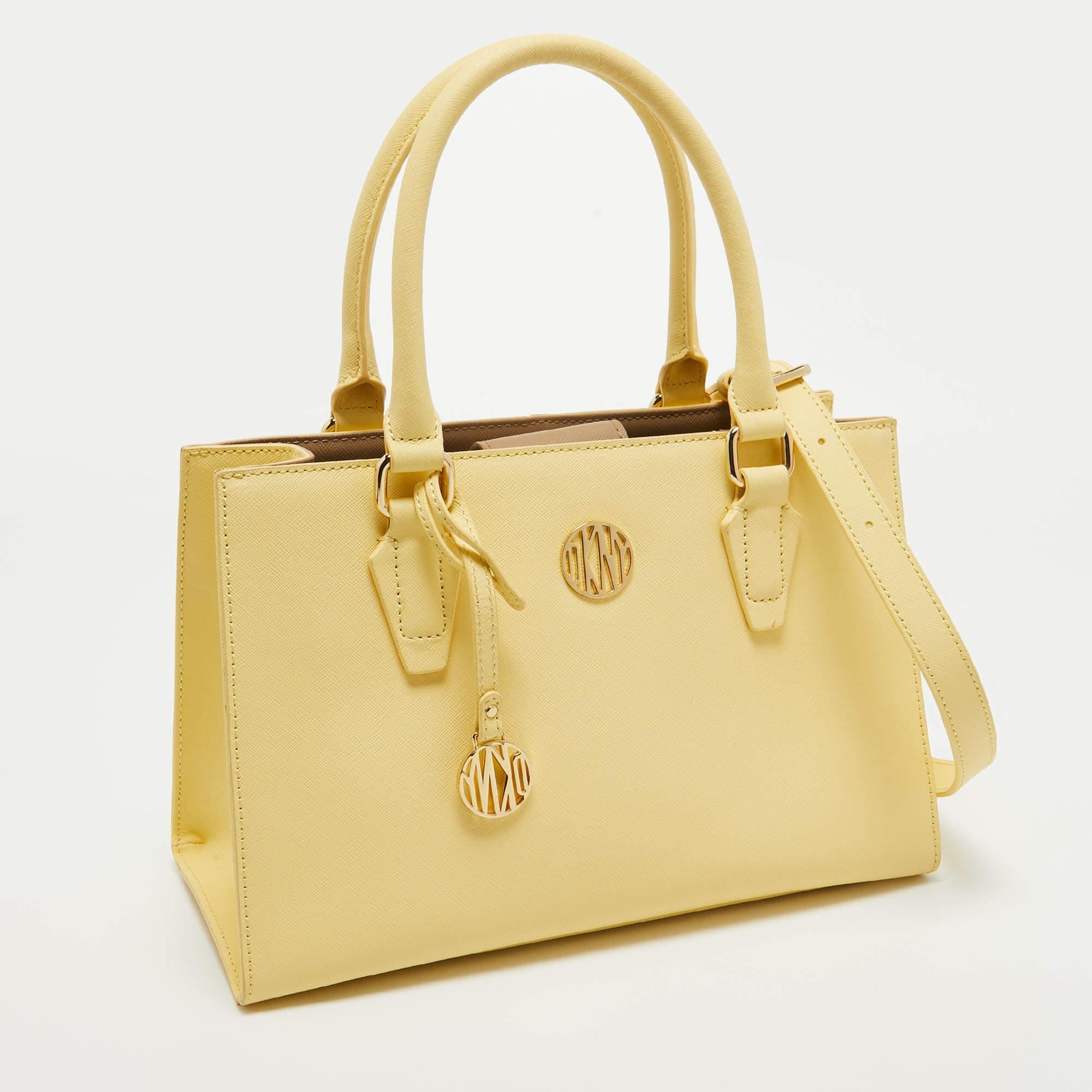 Dkny Yellow Leather Tote 9