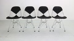 "DKR-2" Set of 4 Wire Chairs 'Bikini' by Eames for Herman Miller, 1960