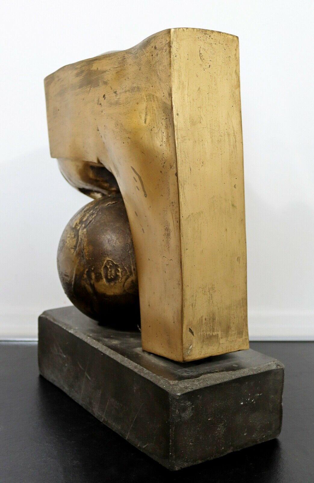 For your consideration is a contemporary abstract bronze sculpture signed D.L. Dening. From the collection of the Kresge Foundation, a philanthropic foundation for the arts that was established in Detroit in 1924.
 