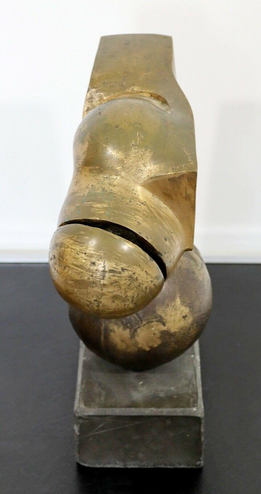 20th Century D.L. Dening Bronze Contemporary Abstract Sculpture