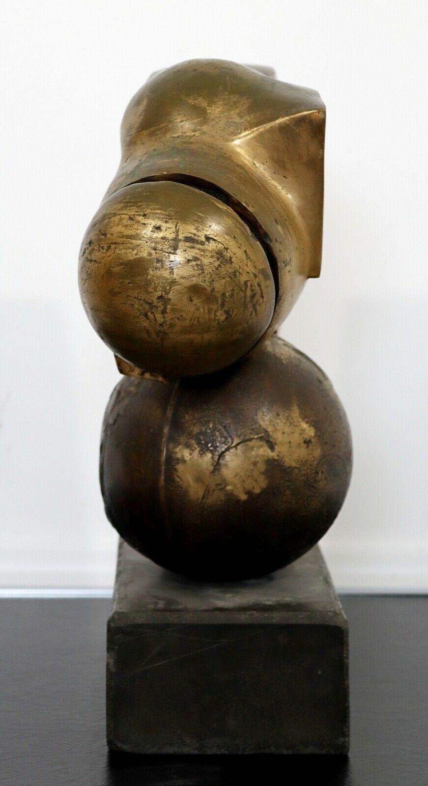 D.L. Dening Bronze Contemporary Abstract Sculpture 1