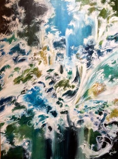 Blue Crescendo, Painting, Acrylic on Canvas