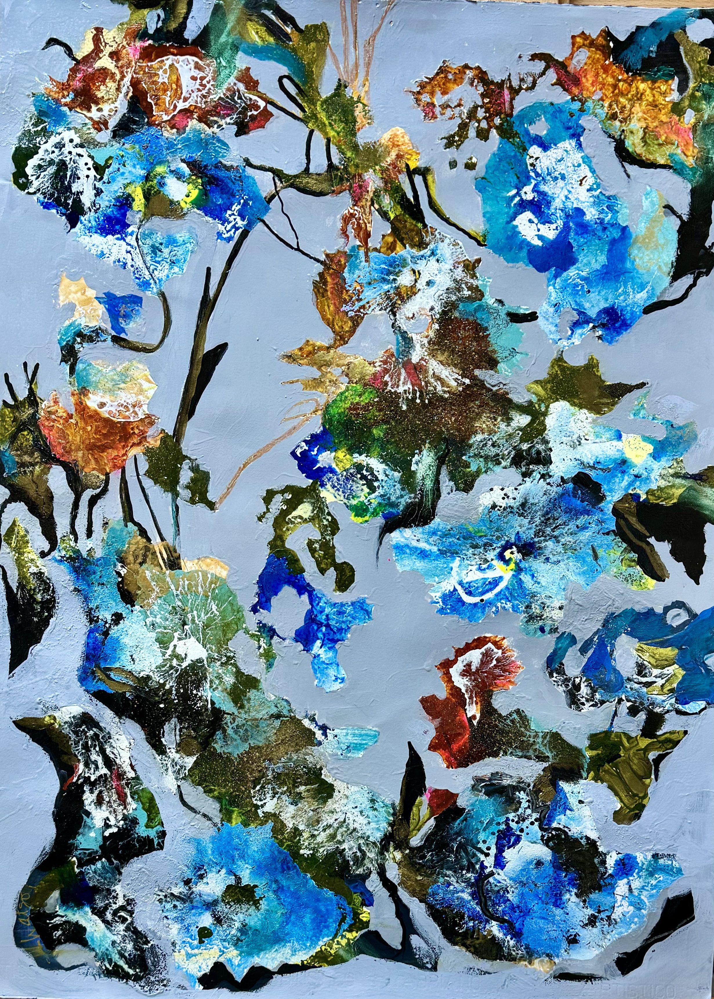 Blue Persuasion, Painting, Acrylic on Paper