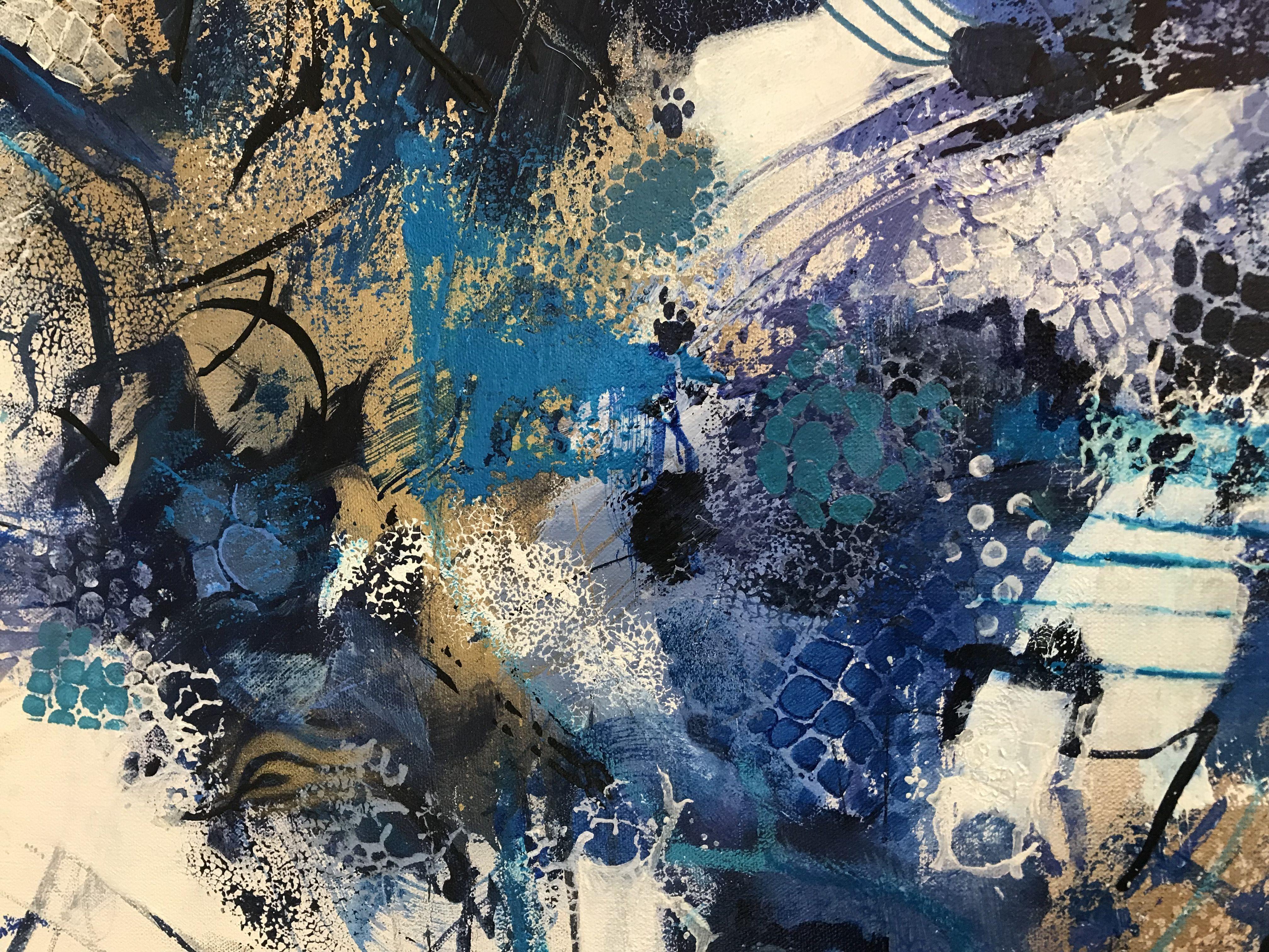 Blue Vibe, Painting, Acrylic on Canvas 2